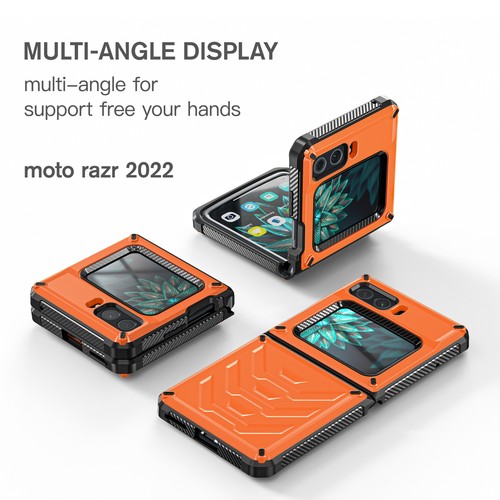 Für Motorola Razr 2022, Luxus robuste Hybrid Rüstung Defender Hartschalenetui - Bild 15 von 16