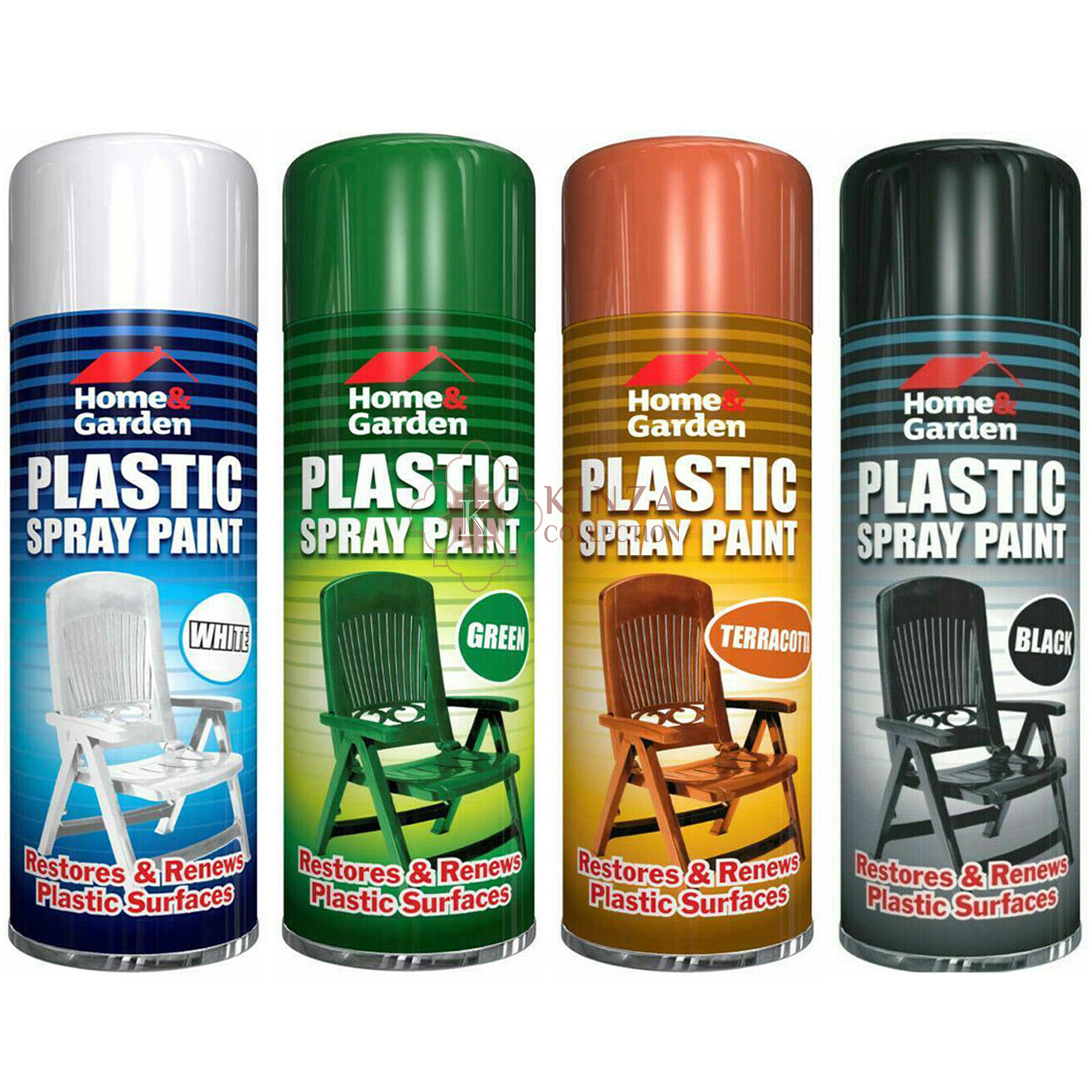 NEW 4 Colours 300ml Plastic Surface Garden Furniture Spray Paint