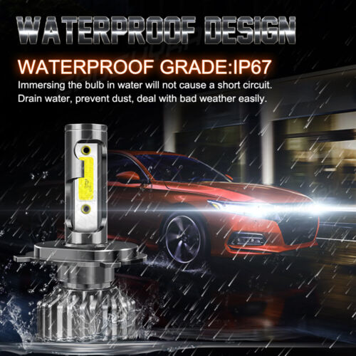 For Mini Cooper One R56 R55 R57 R58 R59 2x H4 LED Headlight Bulbs High/Low Beam - Picture 9 of 11