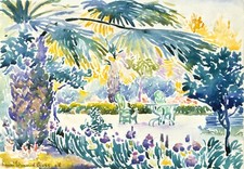 11024.Decor Poster.Wall Room art.Henri Edmond Cross painting.Artist' Garden
