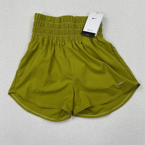 Women's Nike Dri-FIT Ultra High-Waisted 3" Shorts Size XS Olive Green DX6642
