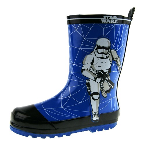 Disney Star Wars Rubber Wellington Boots Storm Trooper Rain Snow Shoes Wellies - Afbeelding 1 van 3