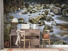 3D Creek Stones Landscape Self-adhesive Removeable Wallpaper Wall Mural1