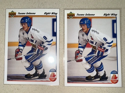 91-92 Upper Deck Teemu Selanne Rookie Cards #21 RC HOF Ducks Jets NM/MT! x2