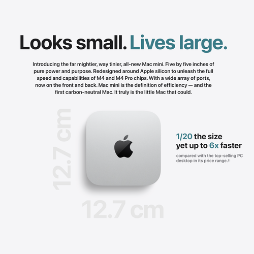 Apple Mac mini M4 10-core CPU 10-core GPU 32GB Ram 512GB SSD NEW SHAPE - Picture 2 of 24