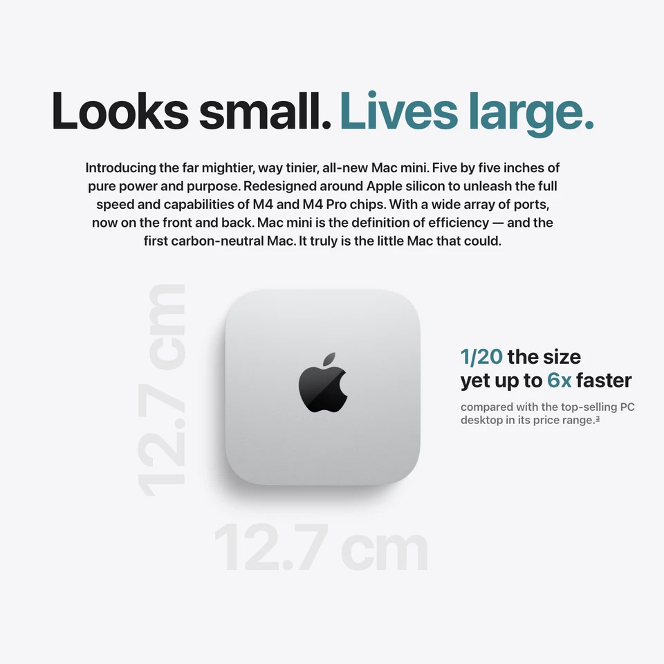 Apple Mac mini M4 Pro 12-core CPU 16-core GPU 24GB Ram 1TB SSD NEW SHAPE - Image 2 of 4