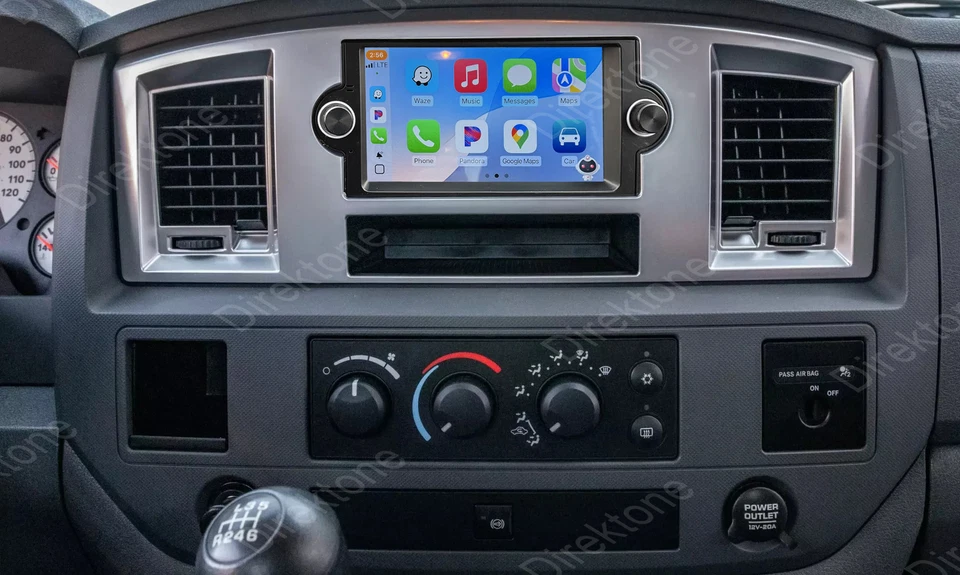 Radio estéreo GPS para auto Dodge Ram 1500 2500 3500 2006-2008 Android 13 CarPlay Foto 2 de 4