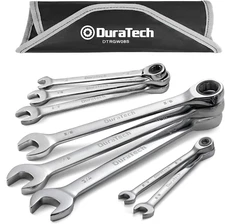 Ratcheting Wrench Set, Combination Wrench Set, SAE, 8-Piece, 5/16" to 3/4", CR-V