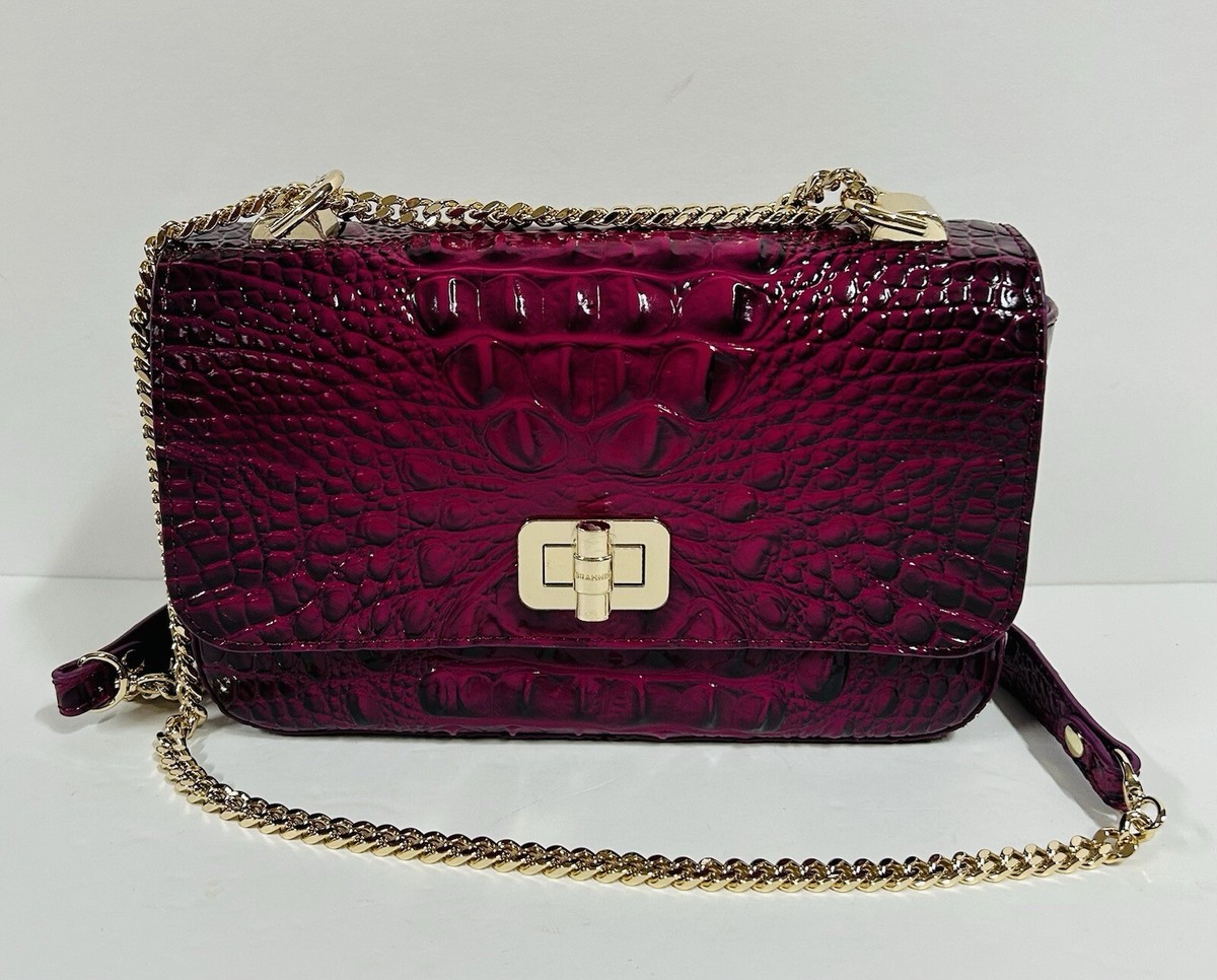 BRAHMIN NWT SUGAR PLUM MELBOURNE ROSA SATCHEL ~ GENUINE LEATHER | eBay
