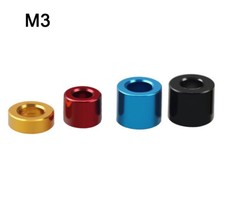 M3 Aluminum Alloy Anodised Spacers Color Round Washer Sleeve Length 2mm - 15mm