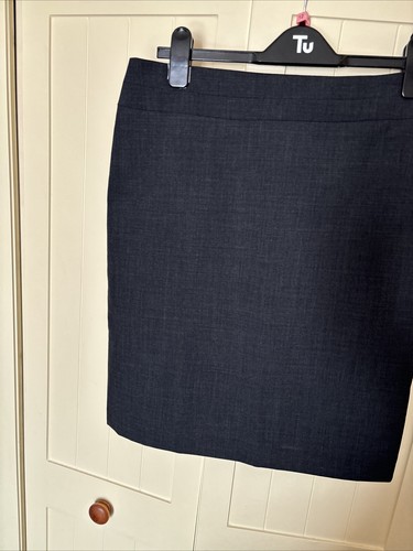 SKOPES Marie Ladies Charcoal Grey Wool Blend Lined Tailored Skirt Size 12 S NEW - Picture 2 of 13