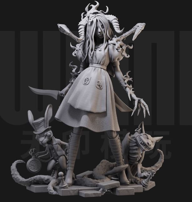 1/24 Resin Alice Horror in Wonderland Unpainted Unassembled 5378