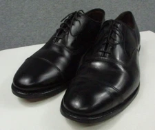 Allen Edmonds Shoes Mens 10.5 D Black Park Avenue Leather Cap Toe Oxford Dress