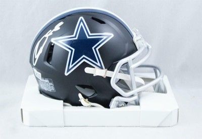 CeeDee Lamb Signed Dallas Cowboys Flat Black Mini Helmet ...