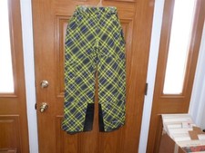 Columbia Omni Heat Tech titanium ski snow pants youth boy girl 14/16 green plaid