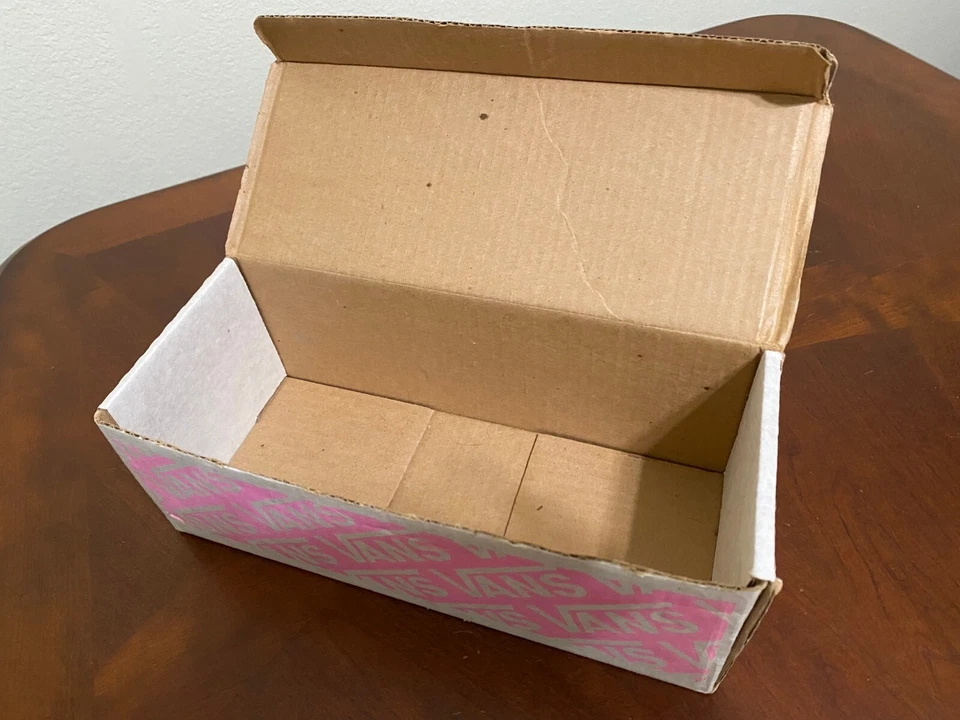 Caixa de sapatos vintage 1980 Vans ROSA VAZIA da Orange California tamanho 6 1/2 - Imagem 2 de 4