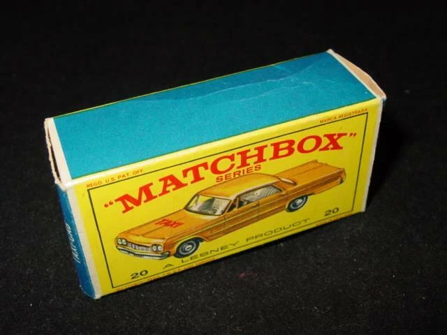 Vintage LESNEY Matchbox : CHEVROLET TAXI-CAB #20 - England - (BOX ONLY) original - Image 2 of 4