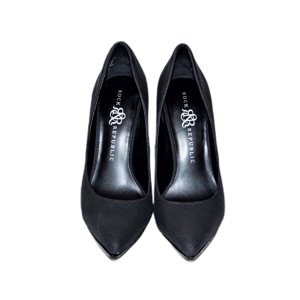 Rock Republic® Women's Size: Arabella Black Textured High Heel Pumps  NIB!