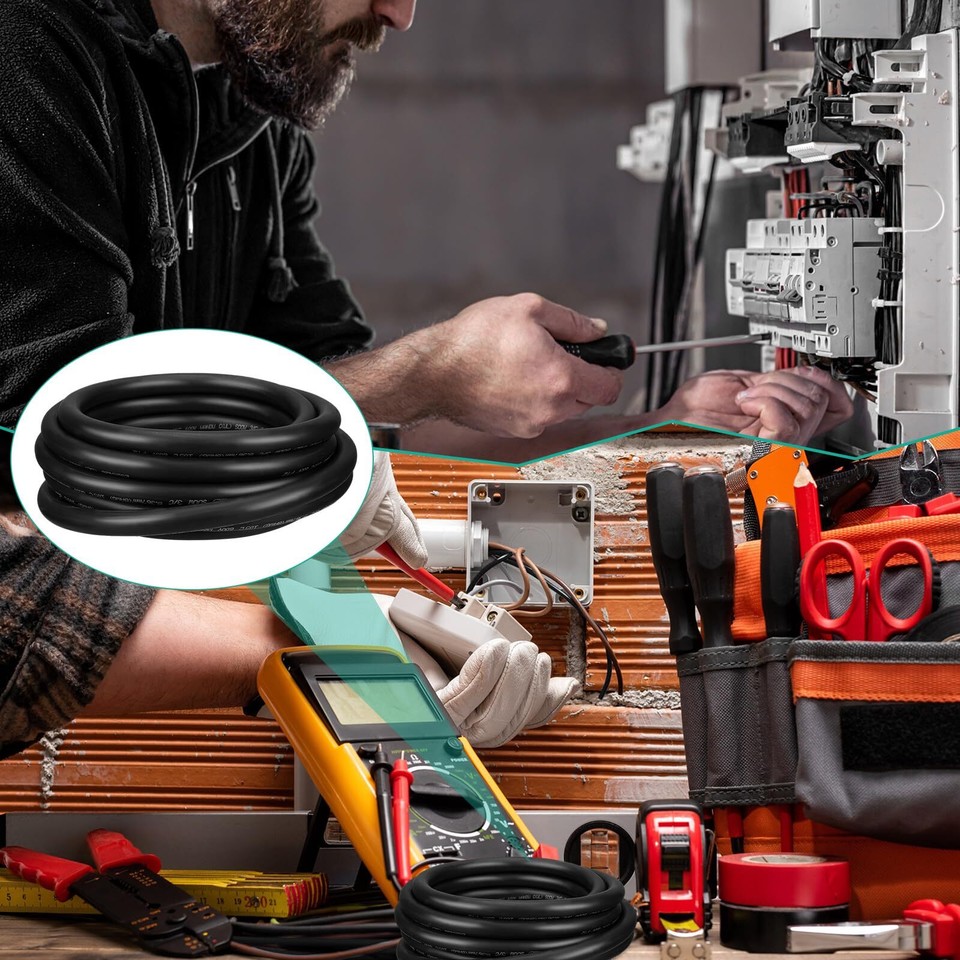 10/3 AWG 10 ft SOOW Power Cable, 600V 10 Gauge Portable 3 Conductor