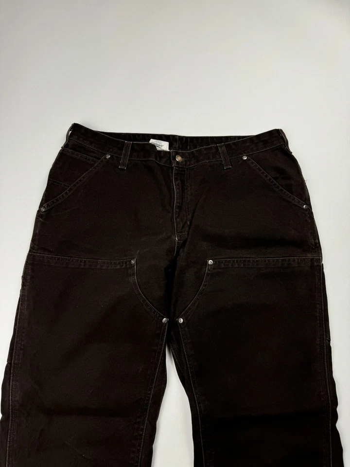 Vintage Carhartt Double Knee Pants Women’s Size 18 X 30 WB136 DKB Brown Vtg - Image 4 of 4