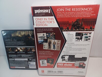 Wolfenstein II: The New Colossus -Set of Guidebook & PC Game