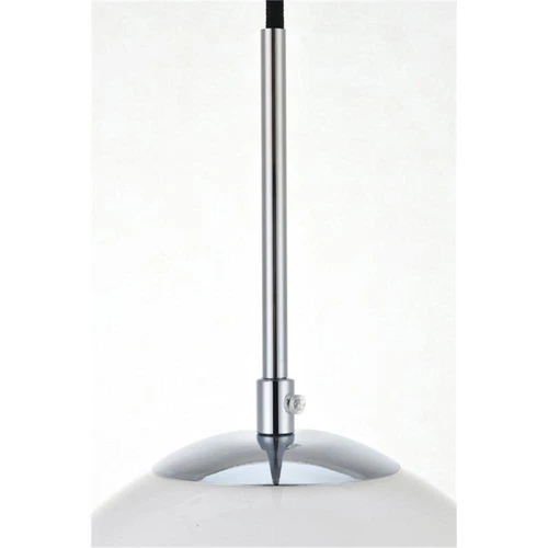 Living District Baxter 3-Light Metal & Glass Pendant in Chrome/Frosted White - Picture 6 of 6