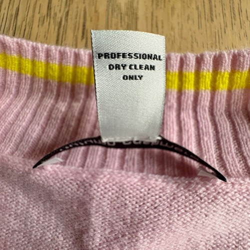 280 $ HERBST KASCHMIR gestreifter 100 % Kaschmir Pullover bunt Neon Strick Oberteil LARGE - Bild 5 von 12