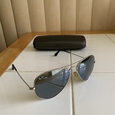 Ray Ban RB 3025 W3277 Aviator Large Metal Silver Gray Sunglasses 58-14 3N