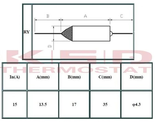 5x Thermal Fuse Cutoff RY TF 133°C 271°F 15A 250V A31 | Repair & DIY | US Ship - Picture 3 of 3