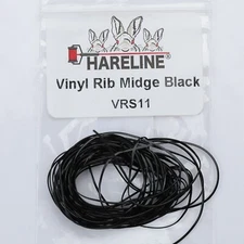 Hareline Vinyl Rib Midge - Black