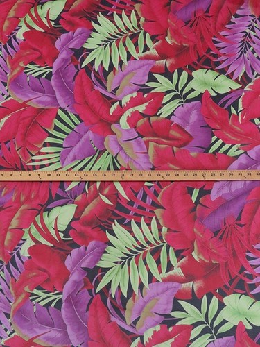 Tropical Floral Chiffon Fabric Semi Sheer Apparel Fabric Pink By the Yard - Picture 2 of 2