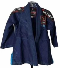Vector Sports Gear Up Brazilian Jiu Jitsu Gi Top Size K3 Attila Series Blue Kids