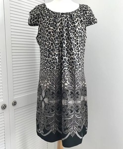 wallis black animal print dress