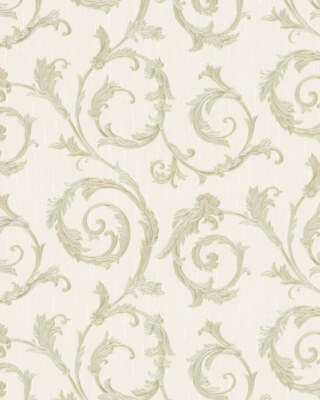 Tapete Vlies Ornament creme-beige grün Glanz Marburg 30608 (5,72 /1qm)