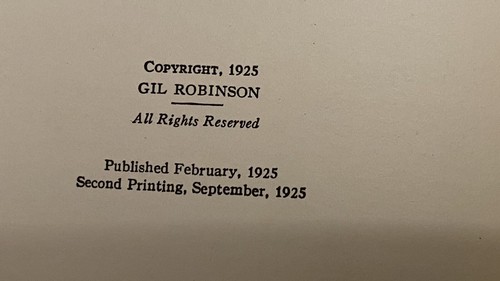 OLD WAGON SHOW DAYS by Gil Robinson 1925 Hardcover - Picture 3 of 6