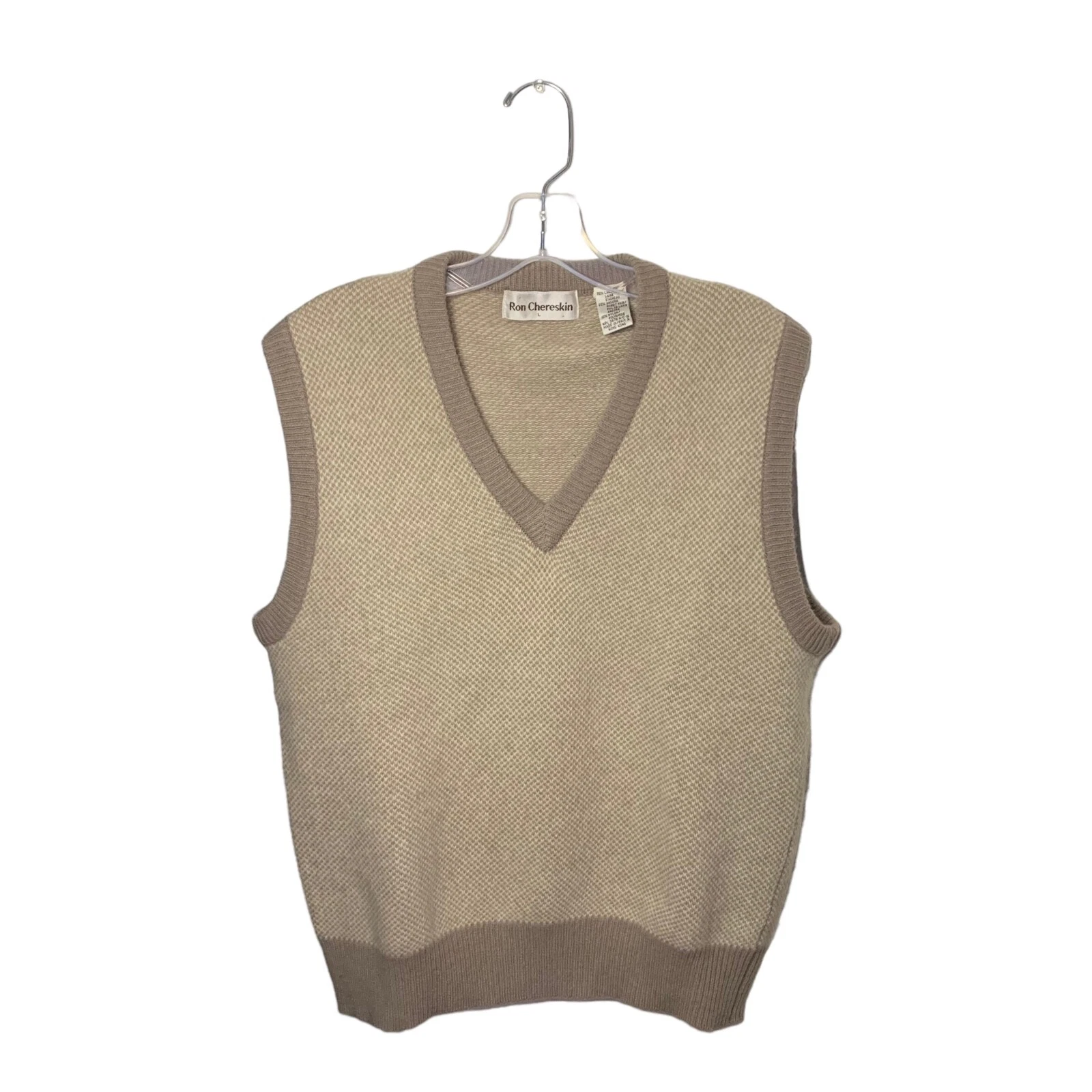 Ron Chereskin Men's Lambswool Vest Size L