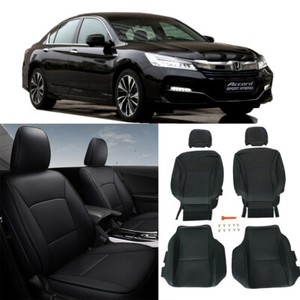 HONDA ACCORD 2013-2017 BLACK S.LEATHER CUSTOM MADE FIT FRONT SEAT COVER HONDA ACCORD 2013-2017 BLACK S.LEATHER CUSTOM MADE FIT FRONT SEAT COVER