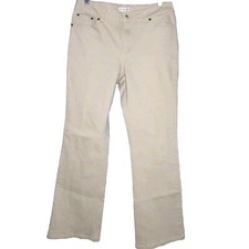 Coldwater Creek Bootcut Jeans Womens Sz 8 30x31 Beige Pants Cotton Stretch