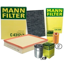 Mann Oil Air Carbon Cabin Fuel Filter Service Kit Fo Sprinter 2500 3500 2.1 TDI