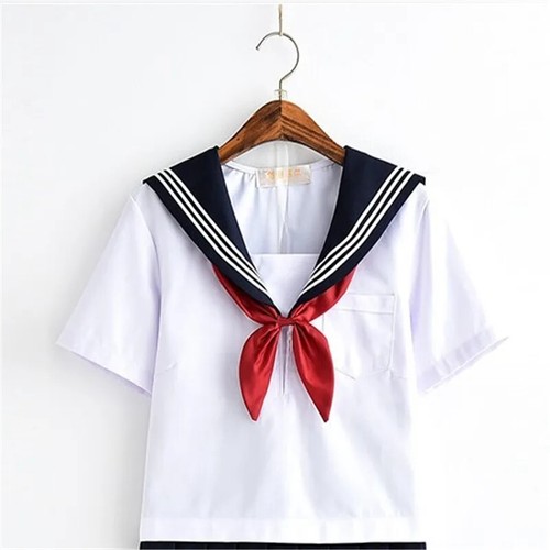 White Schoolgirl Uniform Class Navy School Uniforms Students Clothes For Girls - Picture 4 of 34
