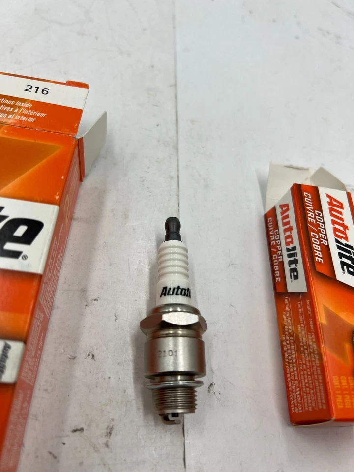 (数量 4) Autolite 火花塞非电阻铜 216 适用于 1966 年吉普 J-2700 — 第 3/4 张图片