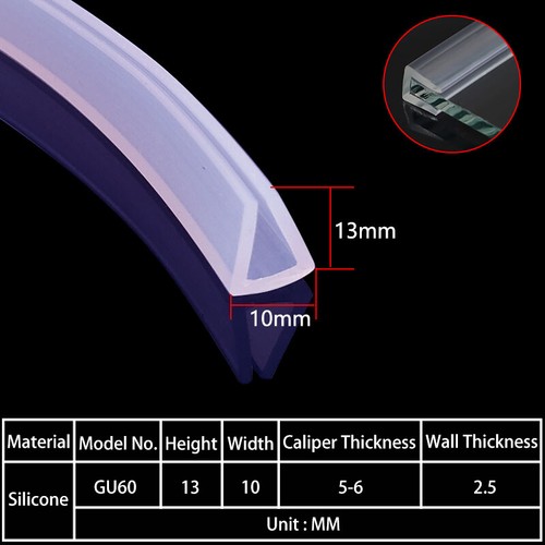 Transparent U-Shape Silicone Sealing Strip Edge Trim Glass Table Edge Protection - Picture 15 of 23