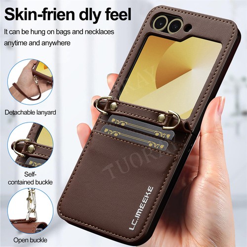 For Samsung Z FLIP 6 FLIP 5 4 3 Leather Wallet Filp Phone Case Stand Cover - Bild 74 von 84
