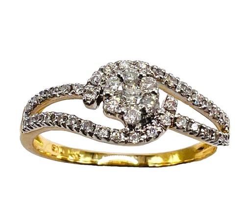 Mejuri Pave Diamond Thin Dome Ring in Yellow Gold | eBay