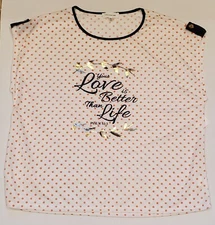 Exclusive One Womens Shirt Size 1X Your Love Is Better Than Life Psalm 63:3 New!
