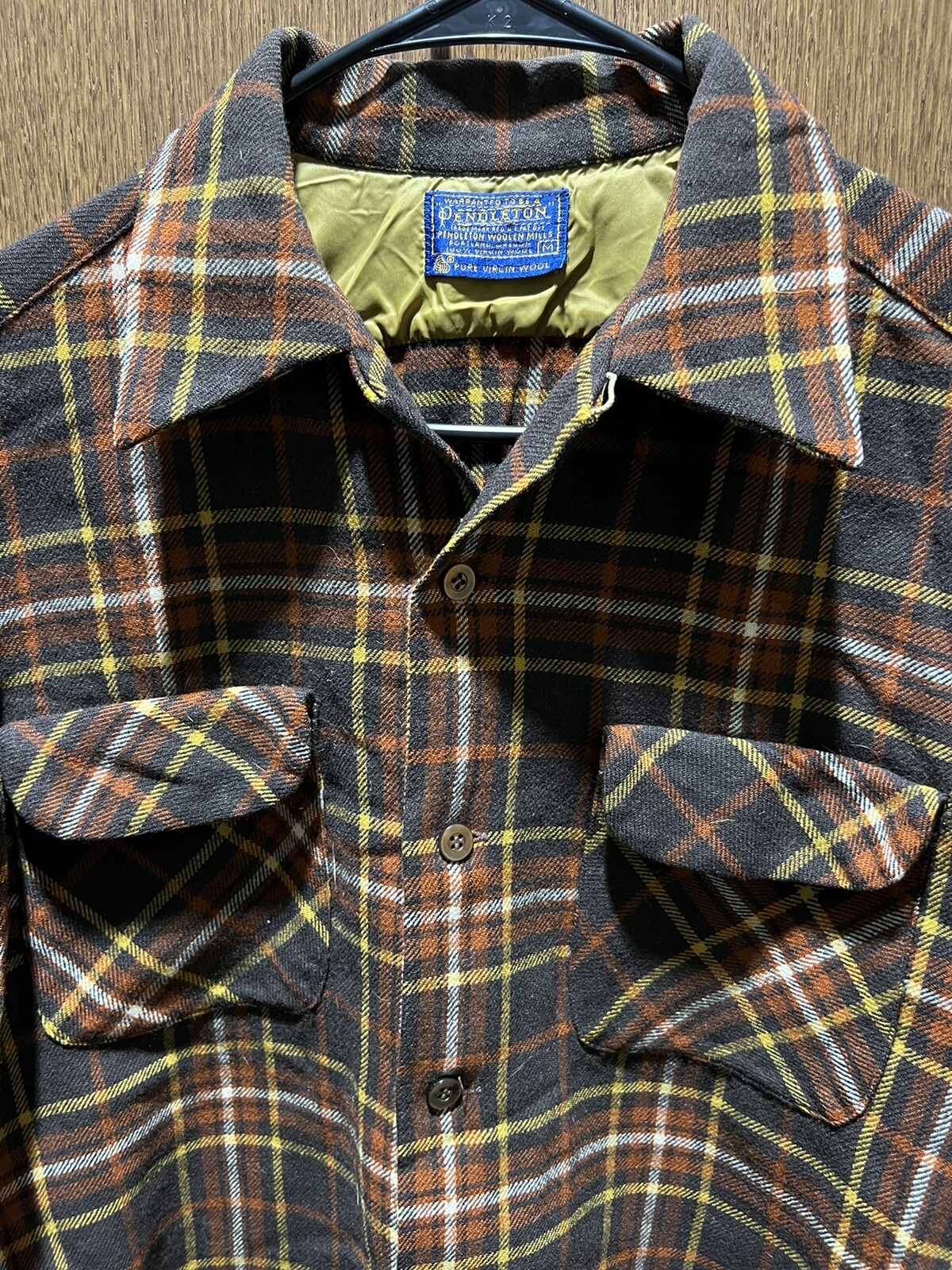 VINTAGE Pendleton Shirt Men Medium Wool Plaid Boa… - image 2