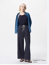 Uniqlo Women’s Wide navy Cotton Linen