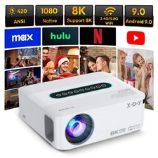 12000 Lumen Projector 1080P 5G WiFi Home Theater Cinema Beamer Video HDMI USB