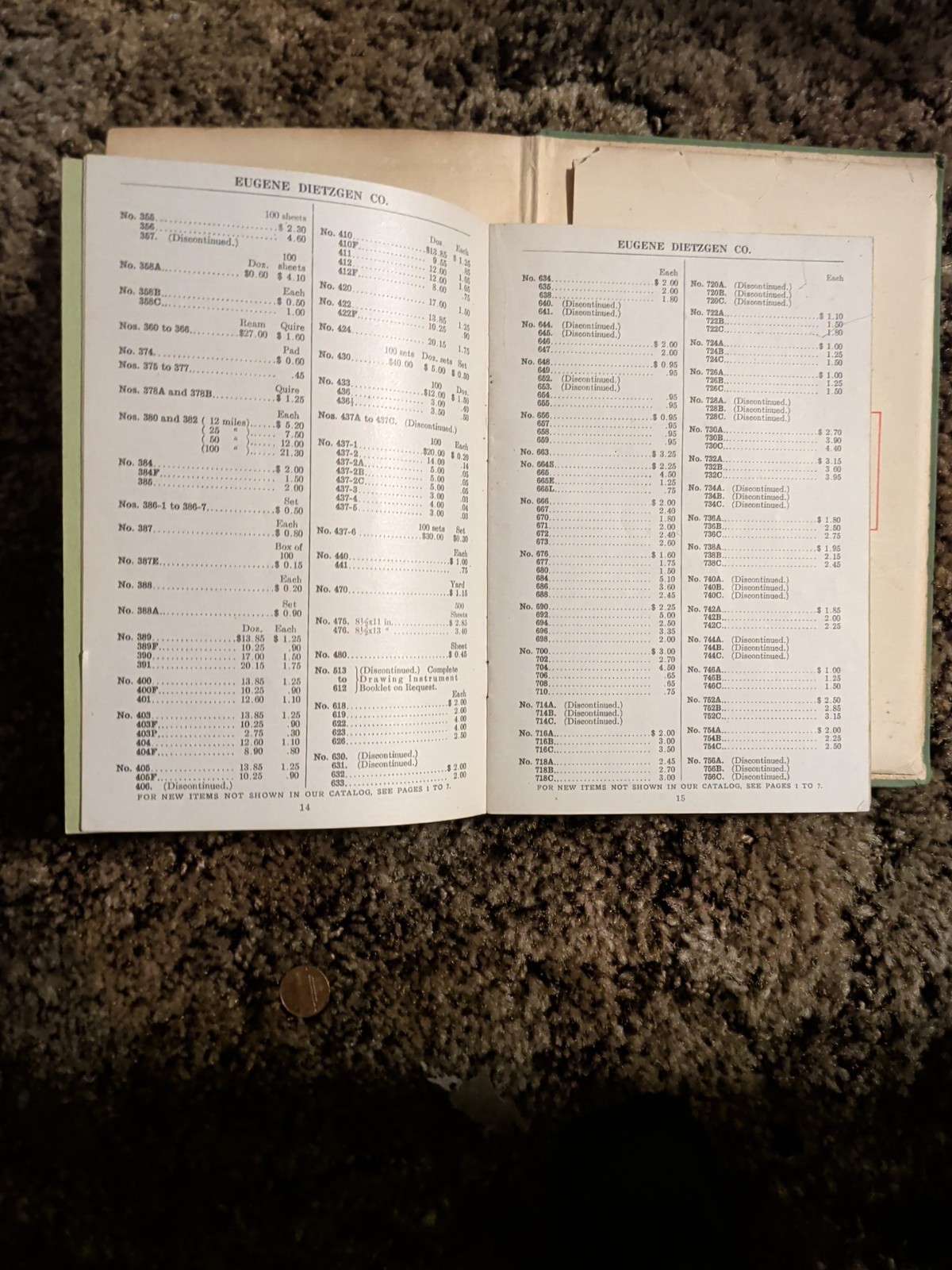 Dietzgen Surveying & Drafting Equipment Catalog 12th Edition (1926, Hard Cover