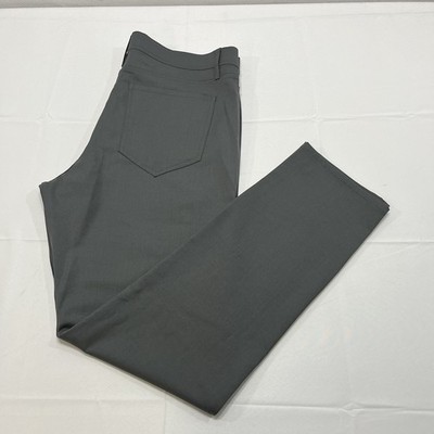 Unbound Merino Travel Pants Mens Size 36x32 (38x32) Solid Gray Chino Wool